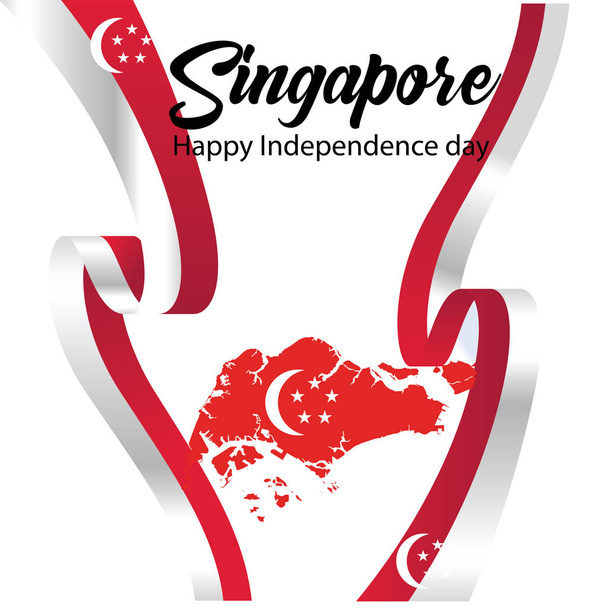 Сінгапур День незалежності святкування векторної ілюстрації - Вектор, зображення