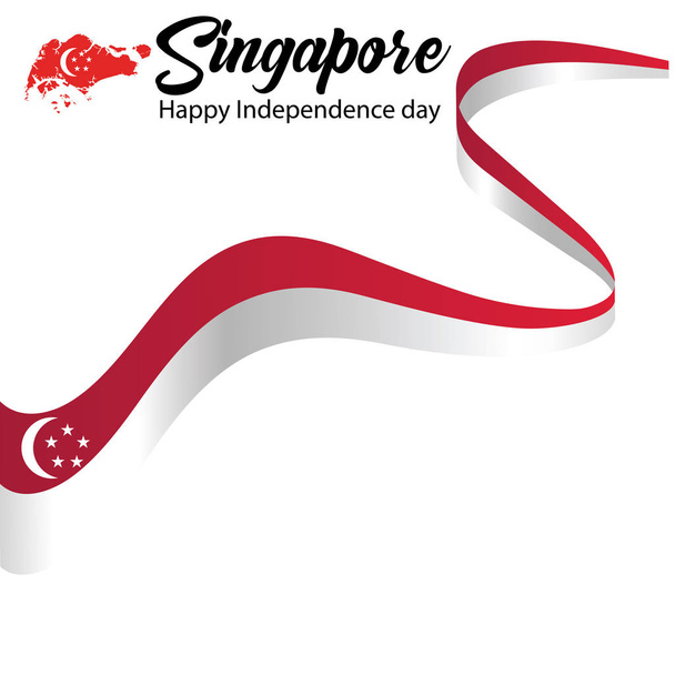 Singapore Independence Day viering vector illustratie - Vector, afbeelding