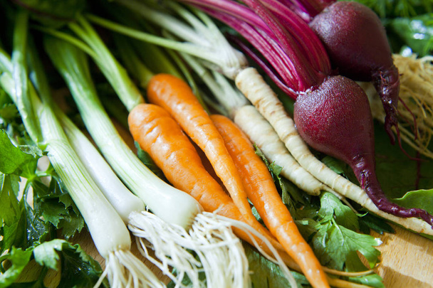 Verduras frescas saludables de la granja ecológica - ingredientes alimentos m
 - Foto, Imagen