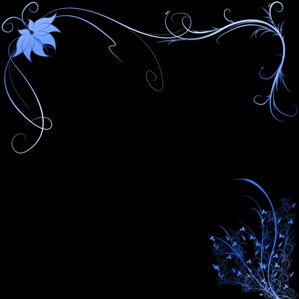Beautiful illustrated flower background design with space for yo - Φωτογραφία, εικόνα