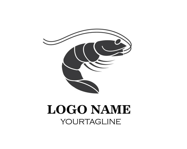 векторный дизайн логотипа креветок
 - Вектор,изображение