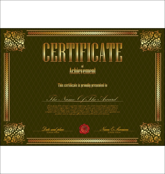 Plantilla de certificado - Vector, Imagen