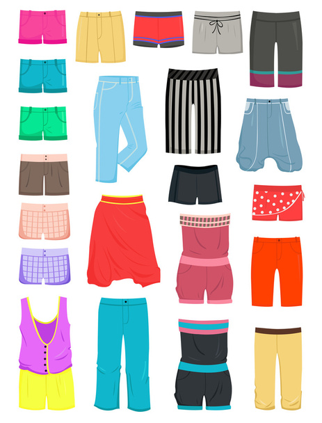 vrouwen shorts - Vector, afbeelding