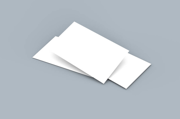 Business Card White Template Mock Up - Фото, зображення