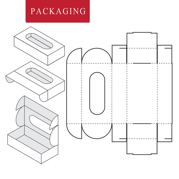 Paket für bakery.vector Illustration der box.package Vorlage.  - Vektor, Bild