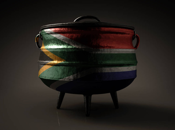 Zuid-Afrikaanse Potjie pot - Foto, afbeelding