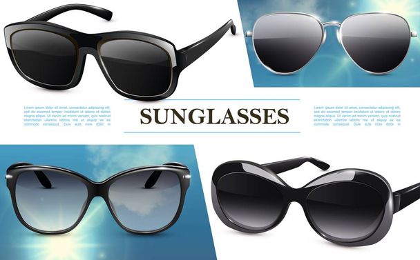 Moderno elegante occhiali da sole Light Concept
 - Vettoriali, immagini