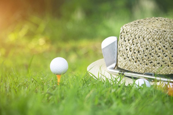 ゴルフボールやゴルフクラブだけでなく、ゴルフをプレイするために使用される機器 - 写真・画像