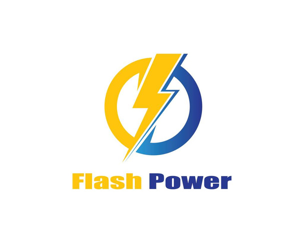 Flash kracht van energie en elektrische illustratie - Vector, afbeelding