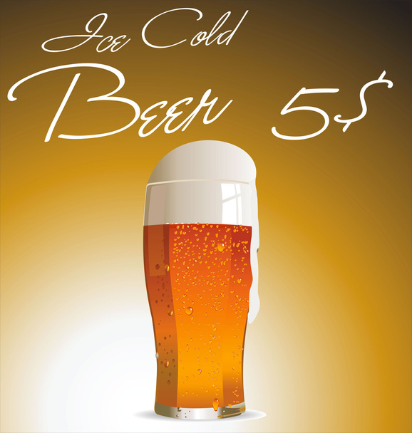 Ice cold beer background - Vector, Image