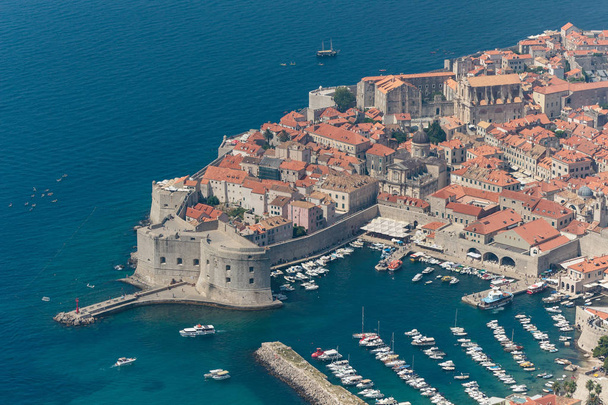 Luftaufnahme der Altstadt von Dubrovnik, Kroatien - Foto, Bild