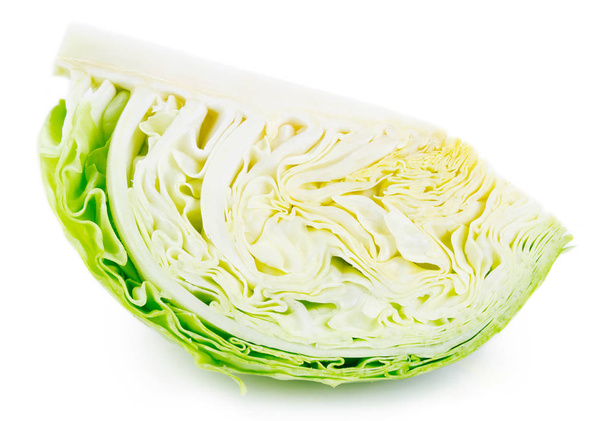 Fresh cabbage on white background - 写真・画像