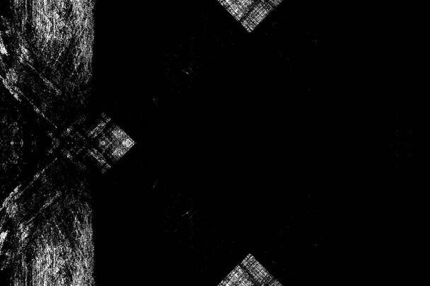 Vieux grunge monochrome noir et blanc vintage fond altéré texture antique abstraite avec motif rétro - Photo, image