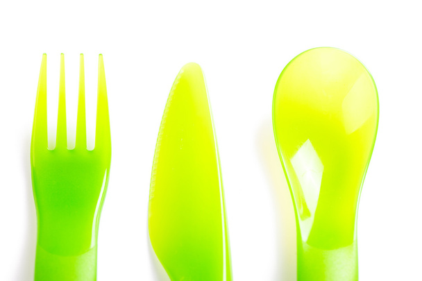 Colorful plastic cutlery - Photo, image