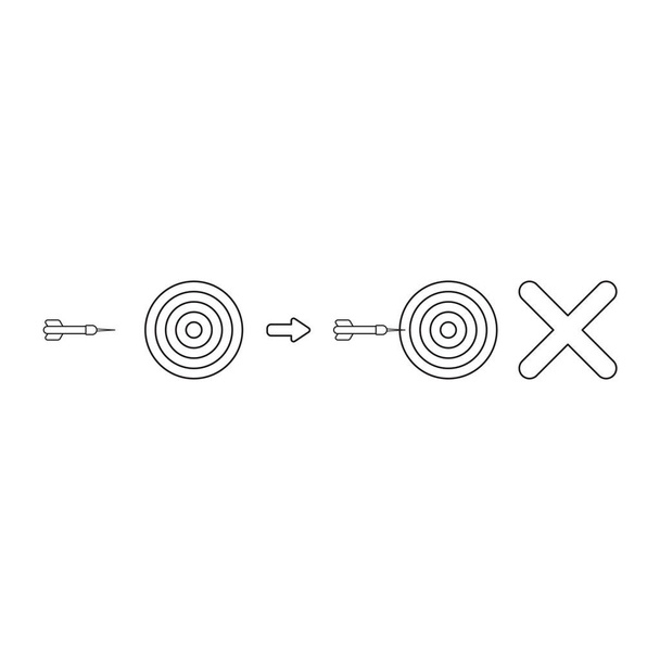 Koncepce vektorové ikony býků a stíhačka s x Markem - Vektor, obrázek