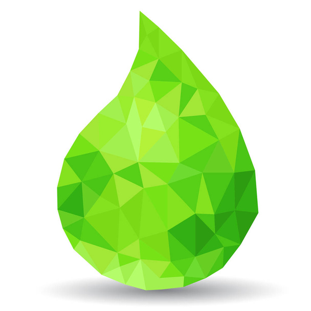 Colorful vector illustration of green drop - Vector, Image