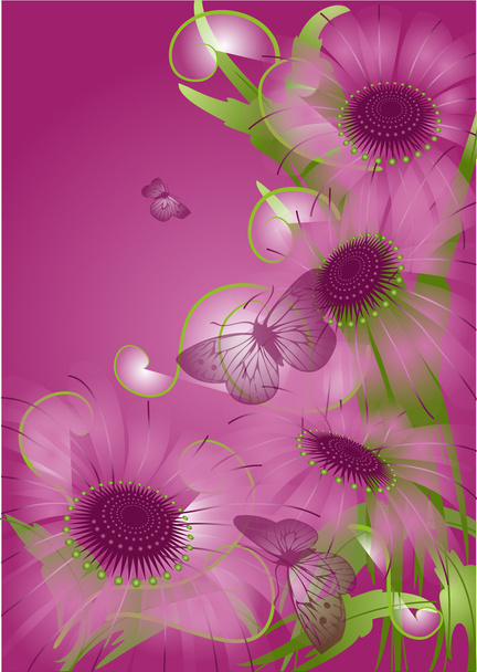 unusual purple flowers - Wektor, obraz