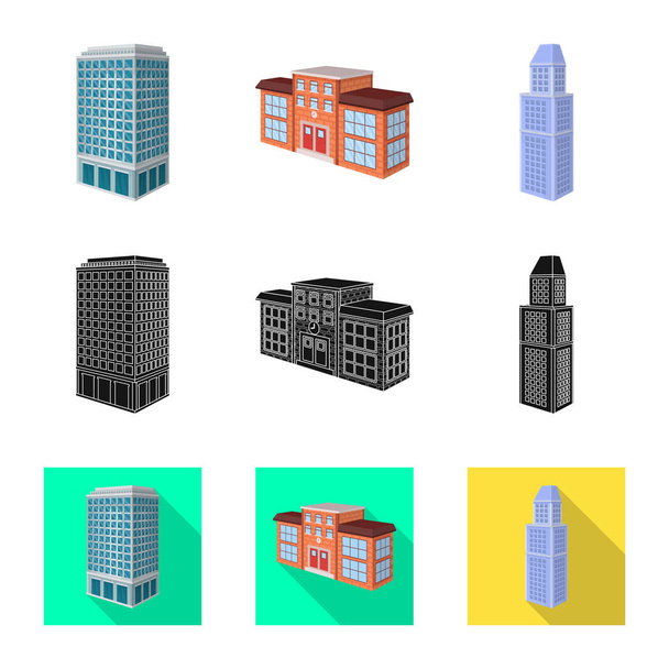 Vector illustration of construction and building icon. Collection of construction and estate vector icon for stock. - Vector, Image