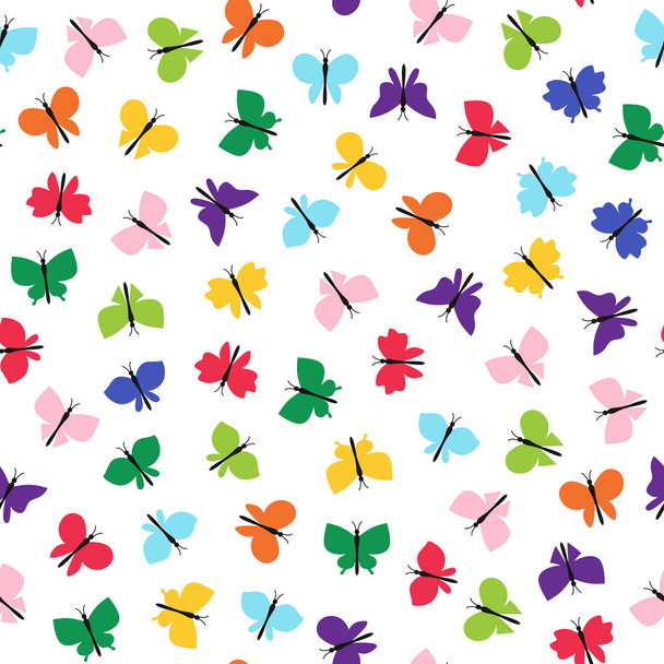 Colorful butterfly seamless. Abstract background for kids. Vecto - Vektori, kuva