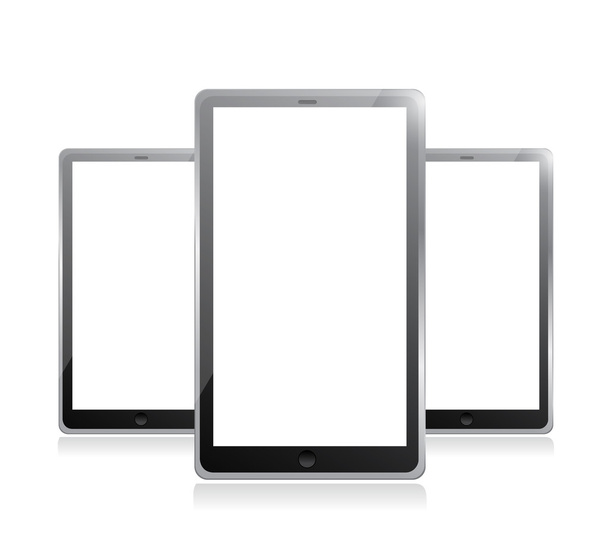 Tablets pretos pc ilustração design
 - Foto, Imagem