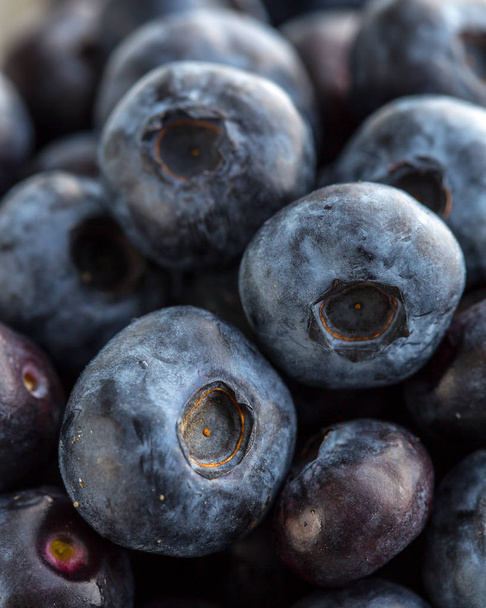 macro shot of fresh blueberries  - Fotó, kép