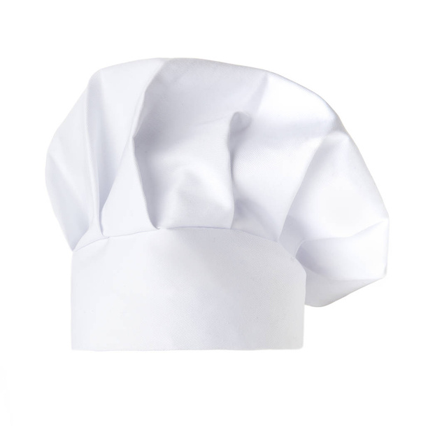 white chef hat isolated on white  - Φωτογραφία, εικόνα
