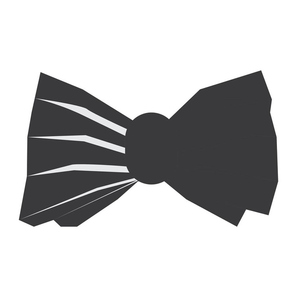 Isolated elegant black bow tie image - Vecteur, image
