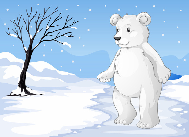 Un ours polaire gelé
 - Vecteur, image