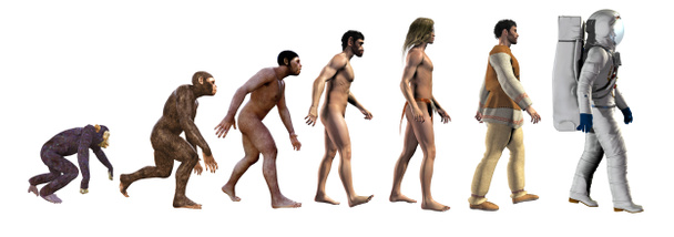 evoluzione umana, illustrazione 3d
 - Foto, immagini