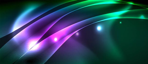 Glowing shiny light abstract background - Vector, Image