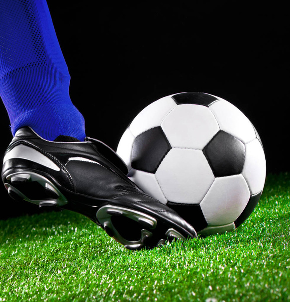soccer ball on the football field - Foto, Imagem