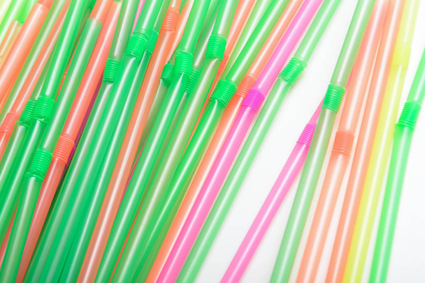 Plastic drinking straws, Single use plastic straw - Photo, Image