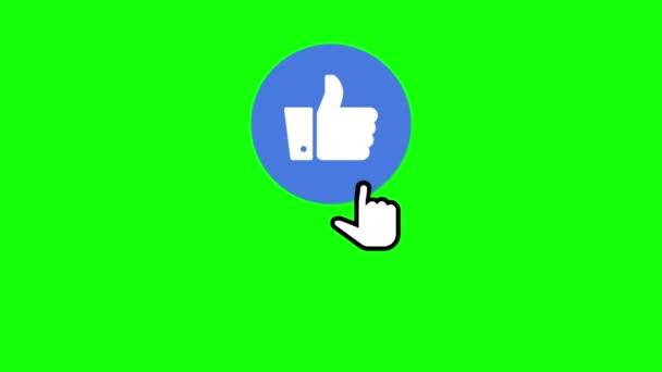 Youtube Channel Subscribe Button, όπως το κουμπί και η καμπάνα ειδοποίησης με πράσινο φόντο Chroma Key - Πλάνα, βίντεο