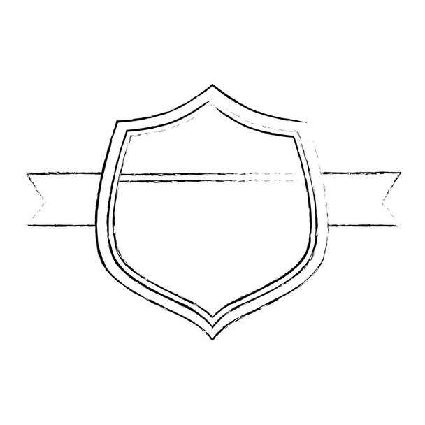 emblematic shield isolated icon - Vector, Imagen