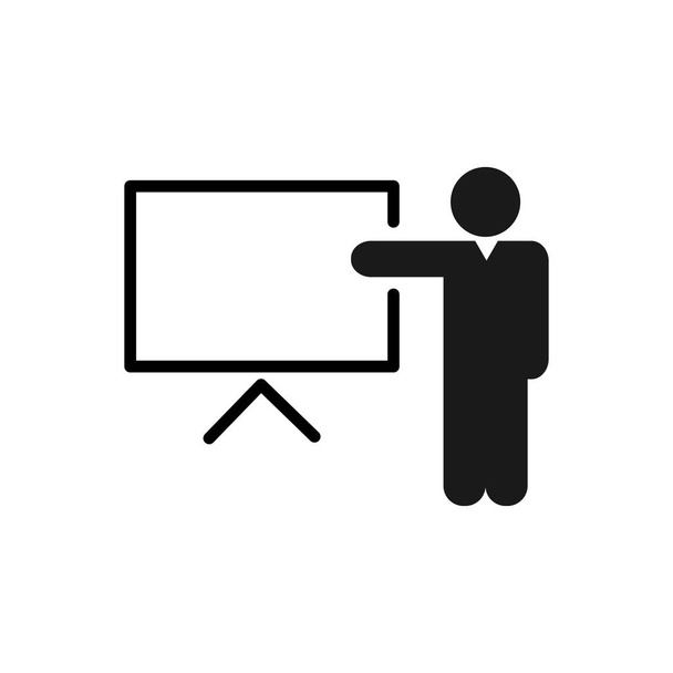 Ausbildung Lehrer Vektor Ikone Business-Präsentation Symbol Bildungskonzept für Grafik-Design, Logo, Website, soziale Medien, mobile App, UI-Illustration - Vektor, Bild
