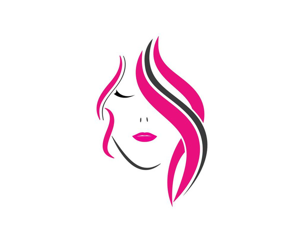 Beleza Mulheres rosto silhueta personagem Logo
 - Vetor, Imagem