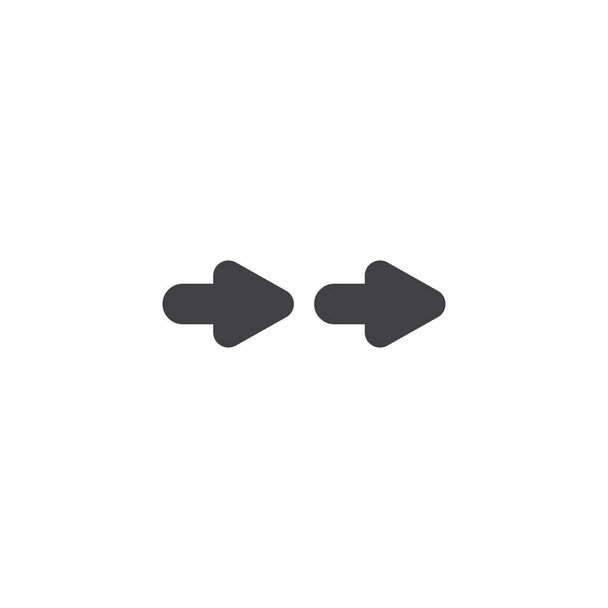 Forward arrows vector icon - Wektor, obraz