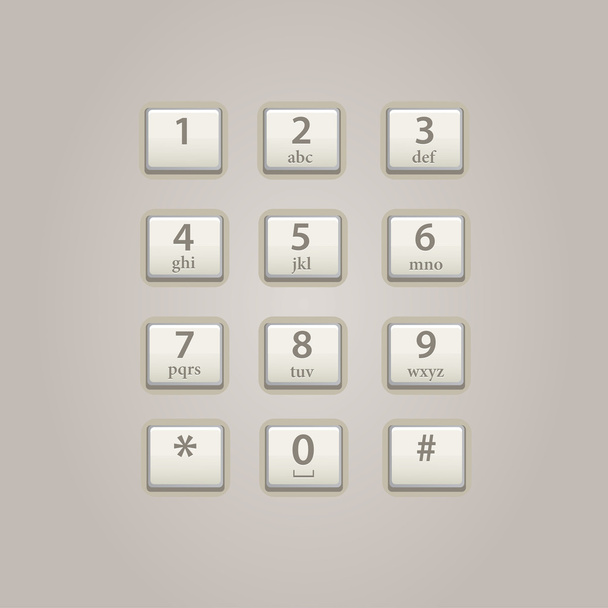 Клавиатура интерфейса пользователя для телефона
 - Вектор,изображение