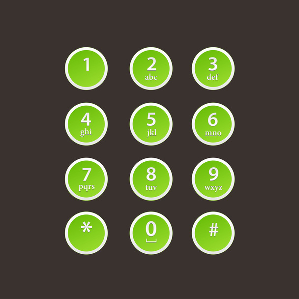 User interface keypad for phone - Vector, Image