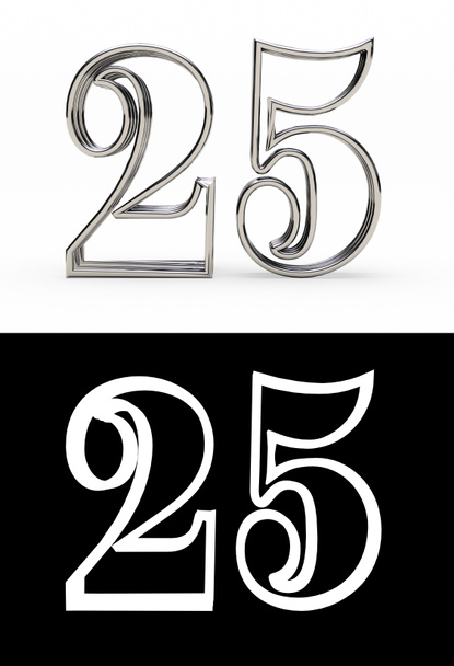 Número de prata vinte e cinco anos
 - Foto, Imagem