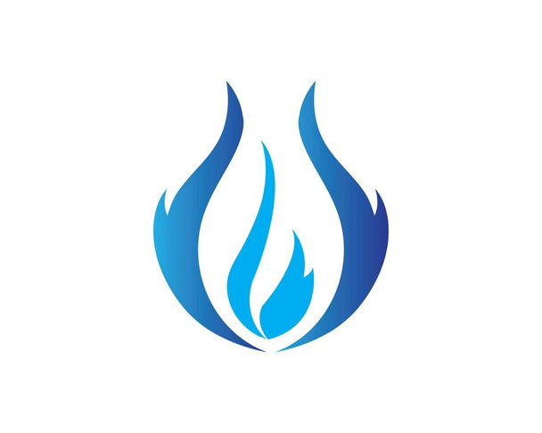 Fogo chama logotipo modelo vetor ícone Óleo, gás e energia
 - Vetor, Imagem