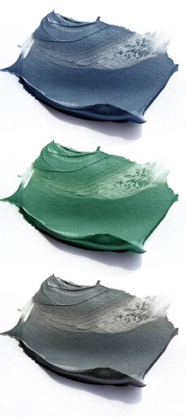 Зразки глини для маски для обличчя на білому тлі
 - Фото, зображення