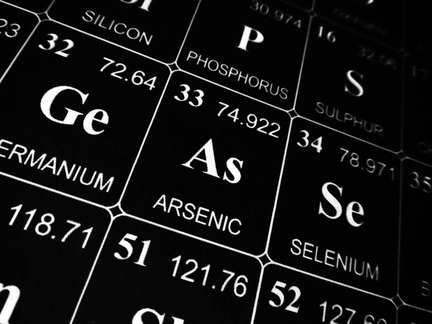 Elementlerin periyodik tablosu üzerinde arsenik - Fotoğraf, Görsel