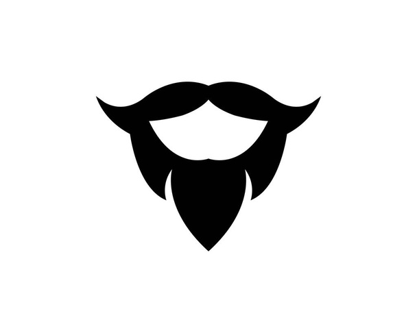 plantilla de logotipo de barba
 - Vector, Imagen