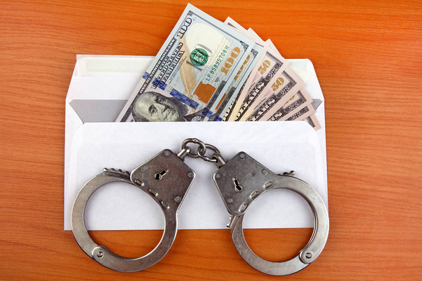 Handcuffs with a Money - Foto, imagen