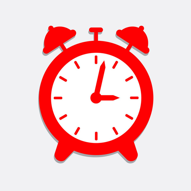 een rood alarm klokpictogram - Vector, afbeelding