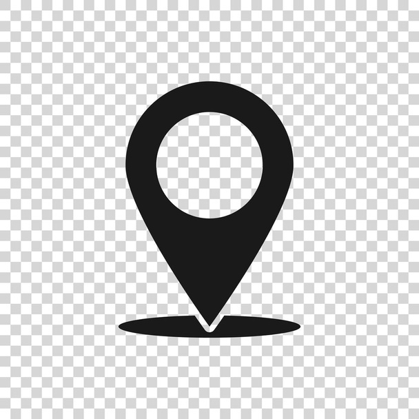 Grey Map pin icon isolated on transparent background. Pointer symbol. Location sign. Navigation map, gps, direction, place, compass, contact, search concept. Vector Illustration - Vector, Image