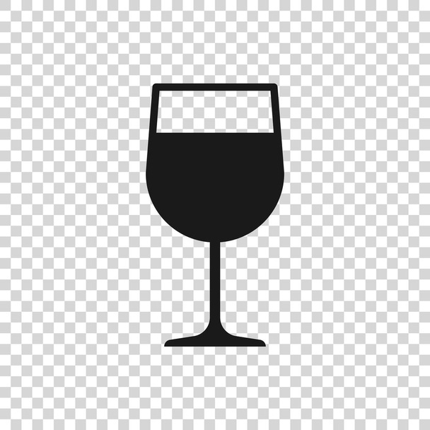 Скляна іконка сірого вина ізольована на прозорому фоні. Значок винного скла. Символ лотка. Знак посуду зі скла. Векторна ілюстрація
 - Вектор, зображення