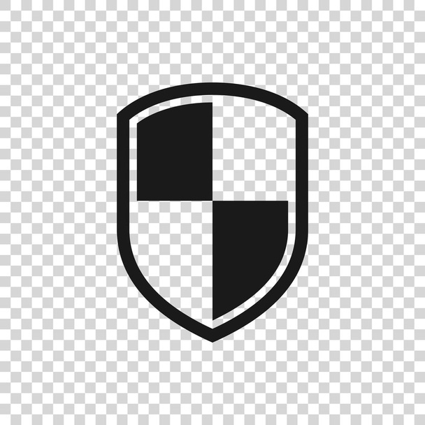 Grey Shield icon isolated on transparent background. Guard sign. Vector Illustration - Vector, Image