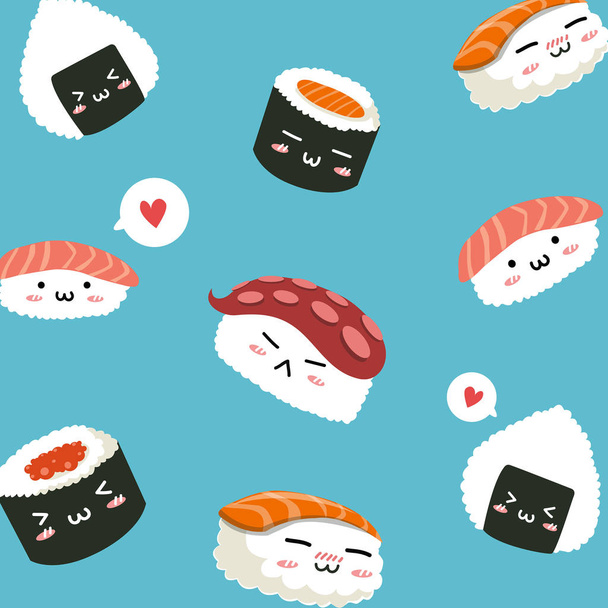wzór sushi - Wektor, obraz